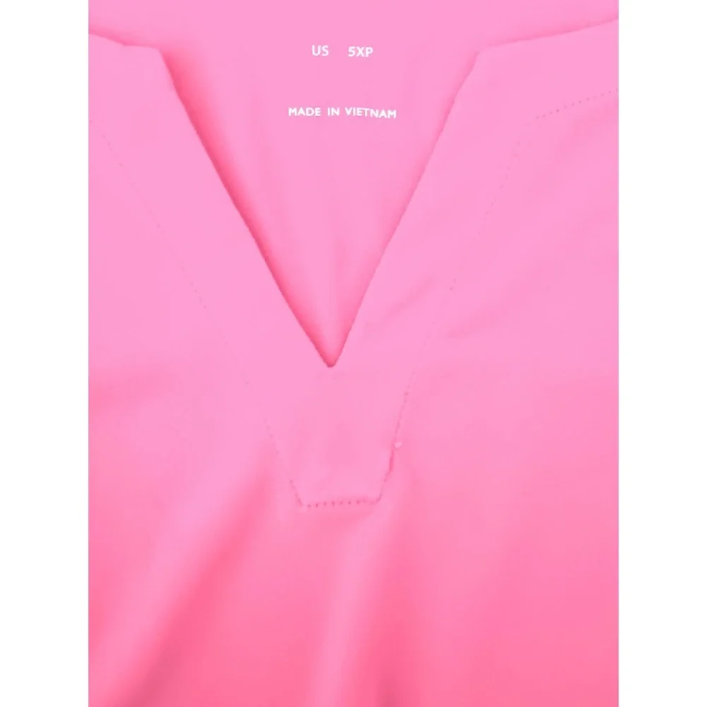 Susan Graver Tunic Top Women's Size 5XP Petite Modern Essentials Hot Pink